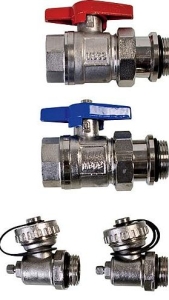 Anschlussgarnitur horizontal für Heizungsverteiler